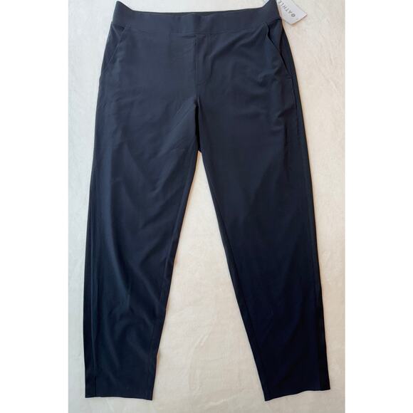 Athleta Pants - Athleta Brooklyn Black Ankle Pant Size 12 Mid Rise Straight Slim Crop Fit NWT